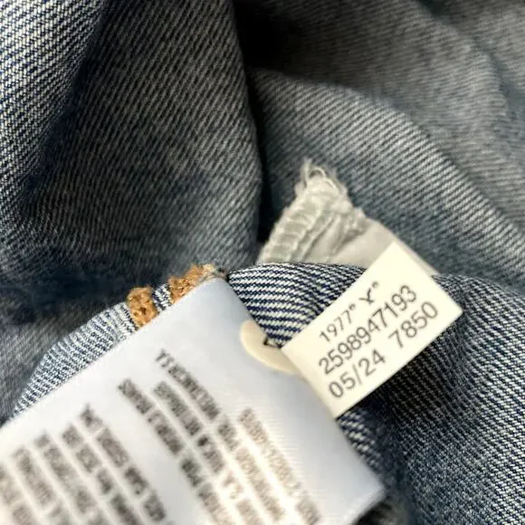 American Eagle AE Corset Button Up Denim Mini Dress Medium - Picture 6 of 6